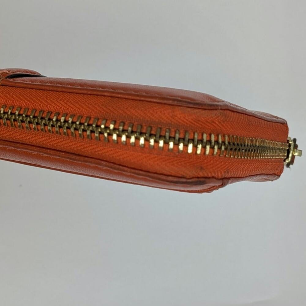 Coach Ashley Vintage Wallet Coral Orange Leather Zip Around Organizer Y2K - Picture 12 of 16